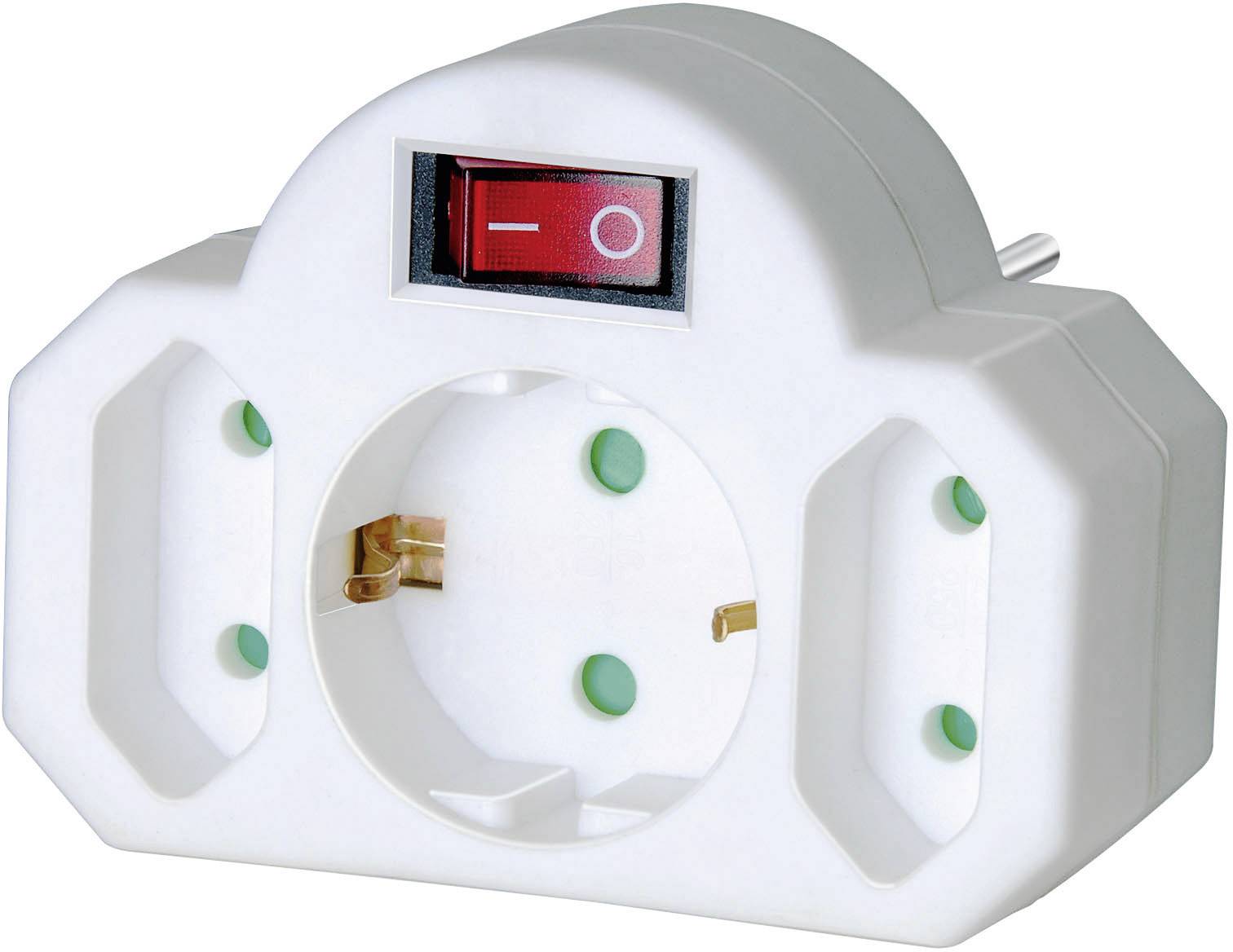 Brennenstuhl Adapterstecker 2 Euro Steckd. + 1 Sch.ko weiß retail Adapter