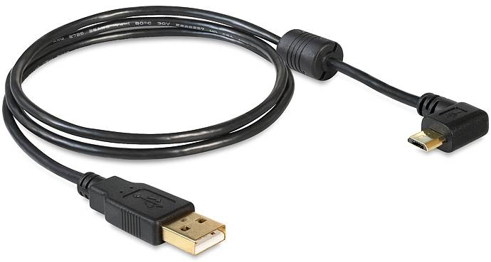 DELOCK USB Kabel A -> Micro-B 90° St/St 1.00m sw