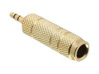 DELOCK Klinke Adapter 3,5mm -> 6,3mm St/Bu gold Audioadapter
