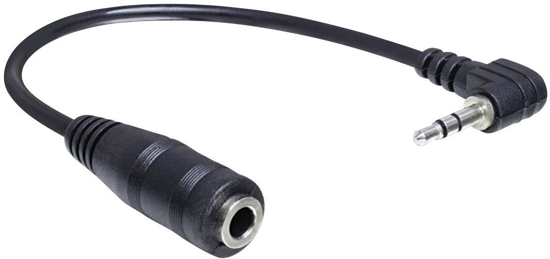 DELOCK Klinkekabel 3,5mm -> 2,5mm 90° Bu/St 0.14m