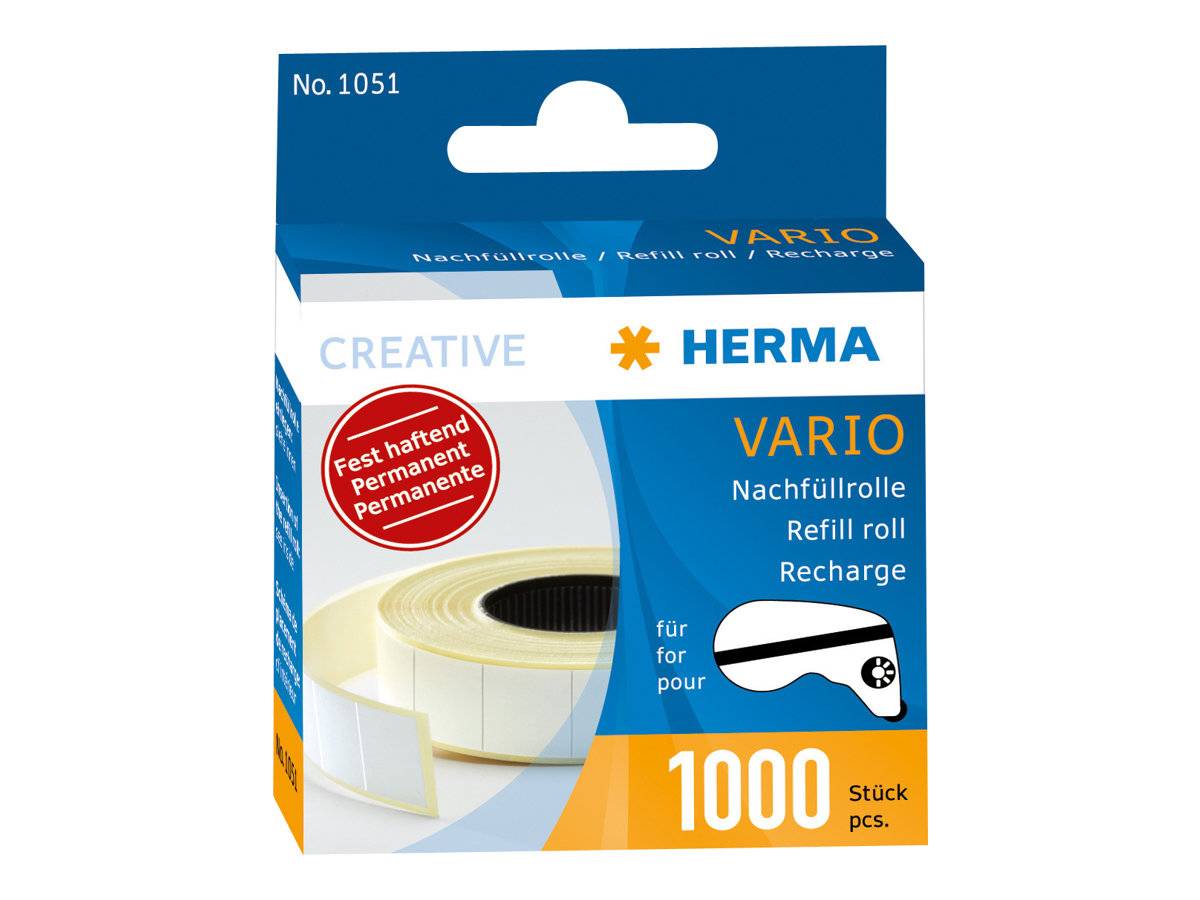 HERMA Vario Nachfüllrolle fest haftend 1000 Klebestücke PapierBüroSchreibwar
