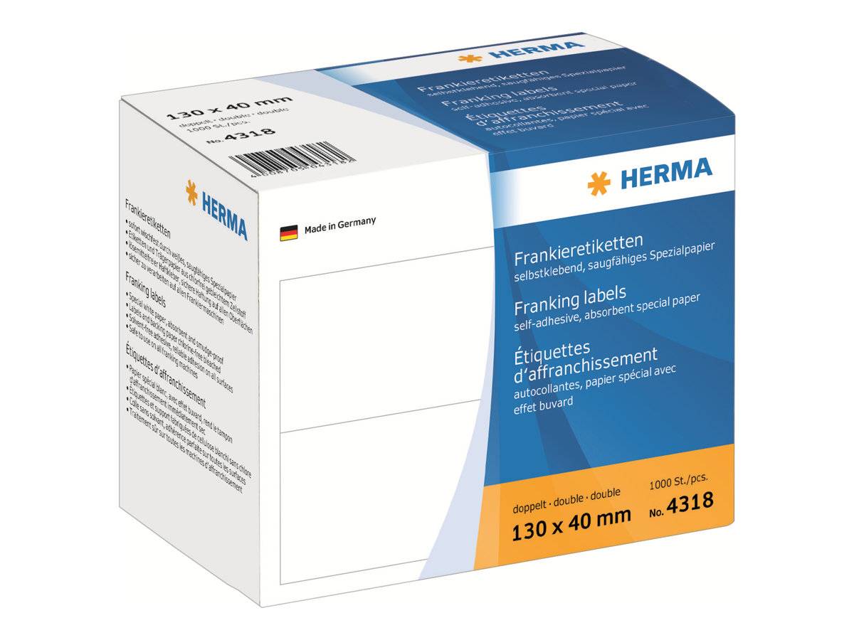 HERMA Frankieretiketten doppelt 130x40 mm 1000 St. Etiketten