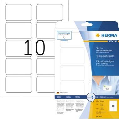 HERMA Namensetik. A4 80x50 mm trennbar weiß ablösbar 250 St. Etiketten