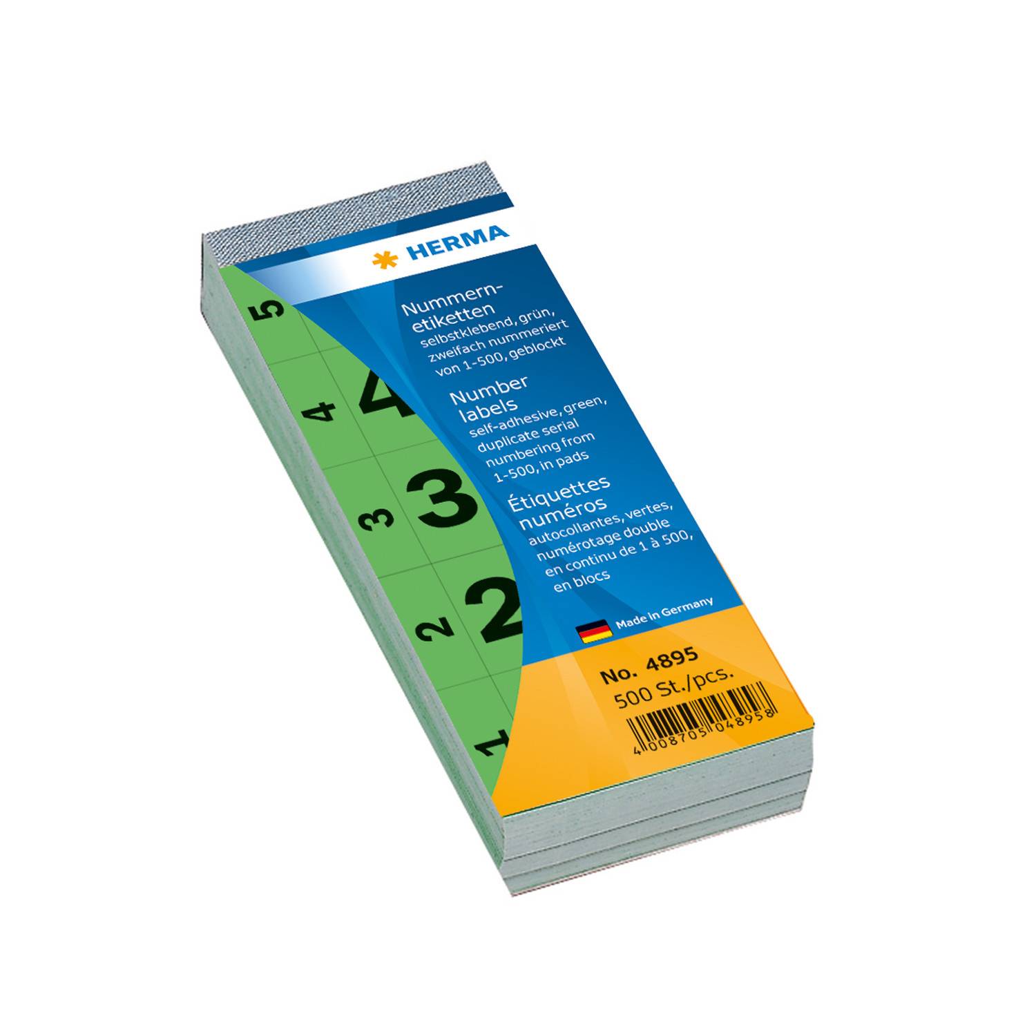 HERMA Nummernblock selbstklebend 1-500 grün 28x56 mm HERMA Nummernblock selbstklebend 1-500 grün 28x56 mm