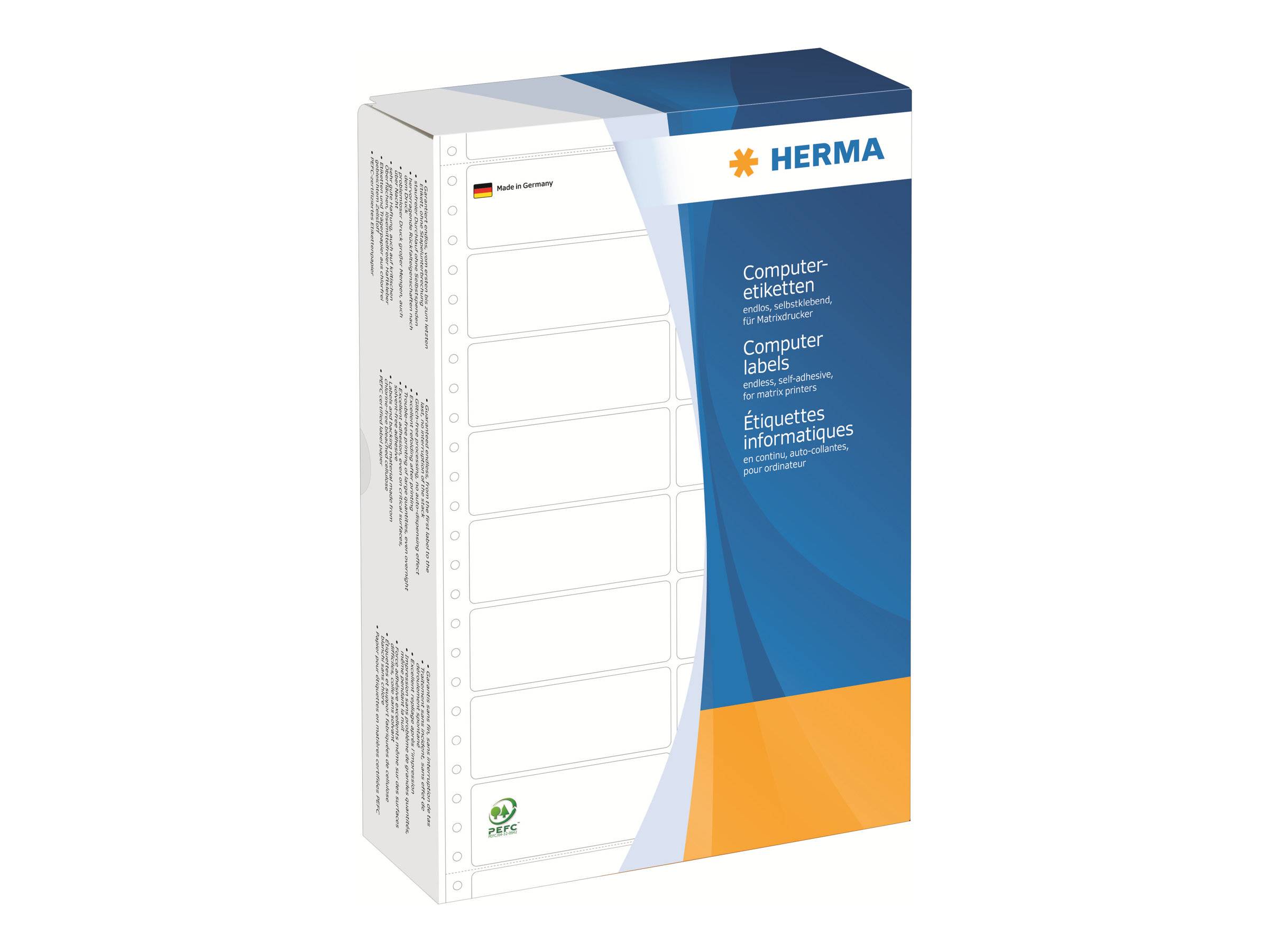 HERMA Computeretiketten weiß 88,9x35,7 mm Papier 8000 St. Etiketten