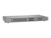 LevelOne Switch 16x GE GEP-1621W250 19 16xPoE+ - GEP-1621