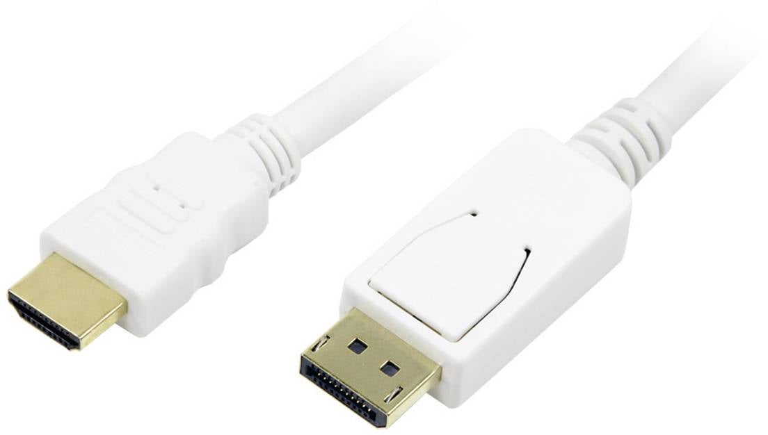 Logilink Display Port to HDMI cable, white, 2m Video/VGA Kabel