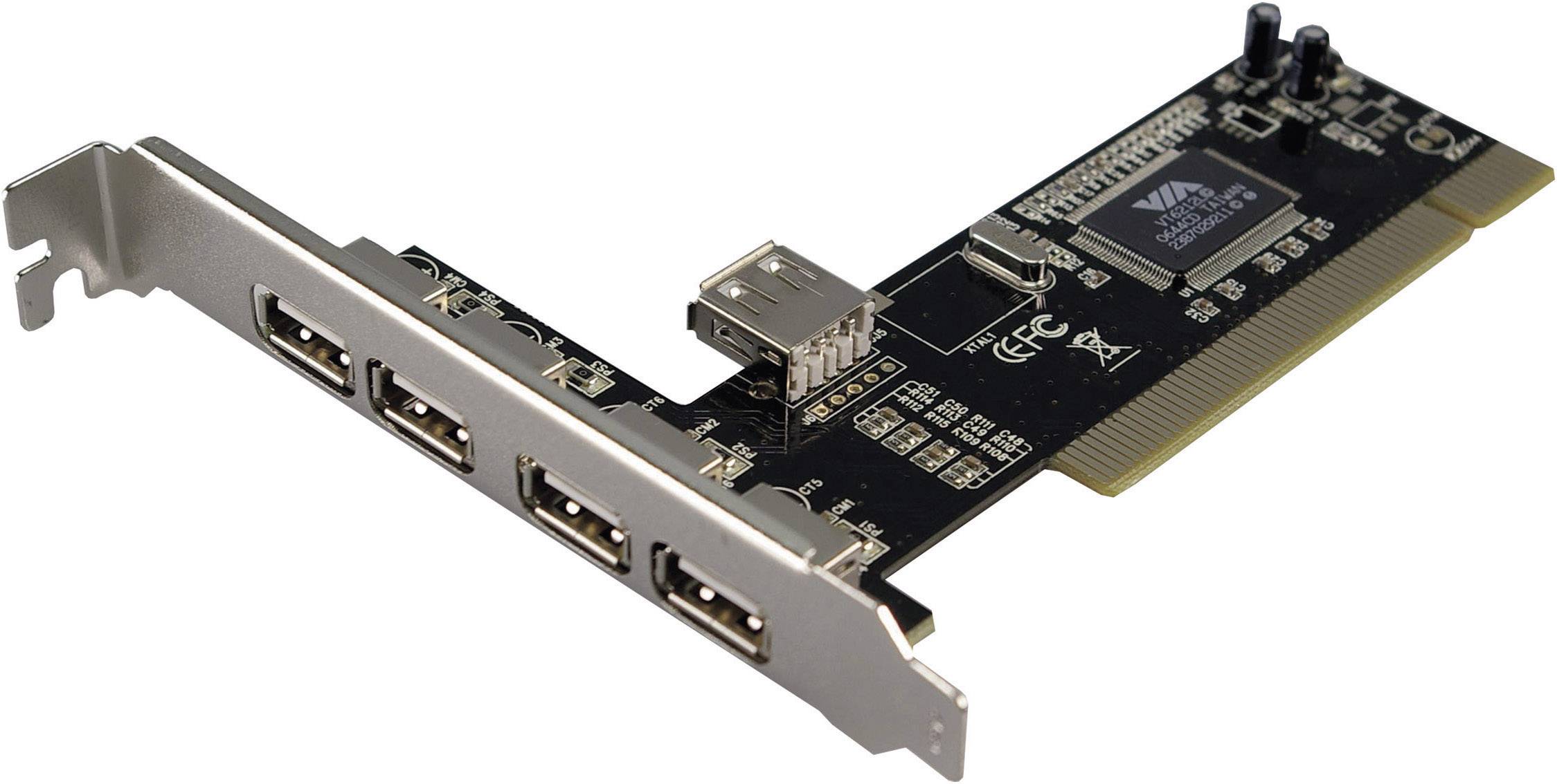 Logilink PCI Schnittstellenkarte USB 2.0 4+1x PCI Karten