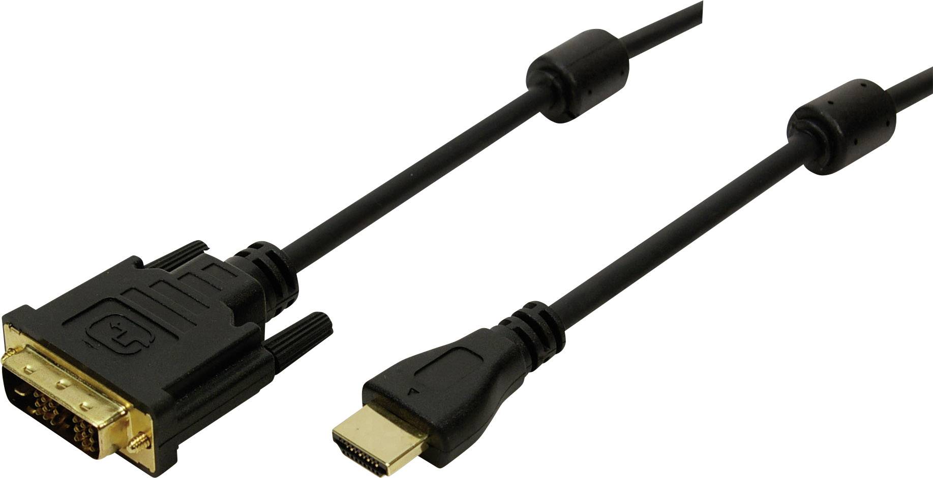 Logilink HDMI-DVI-Kabel HDMI -> DVI-D ST/ST 2,00 m bk Logilink HDMI-DVI-Kabel HDMI -> DVI-D ST/ST 2,00 m bk