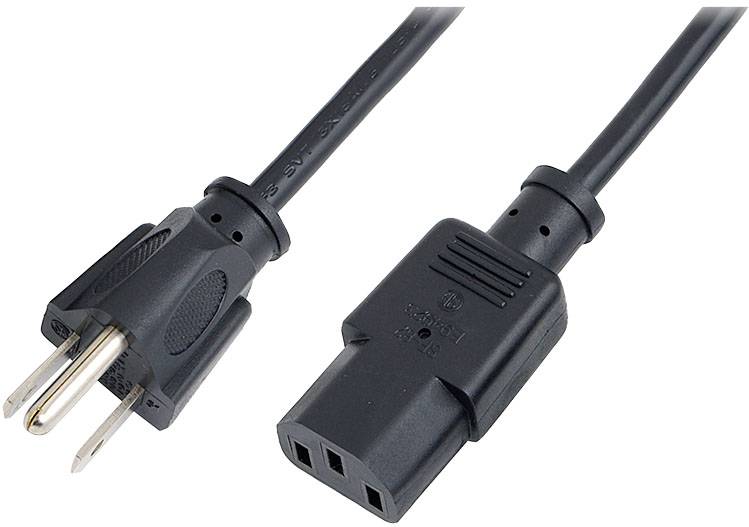 Logilink Power Cord, USA YP-12 / YC-14, black, 1,80m Kabel