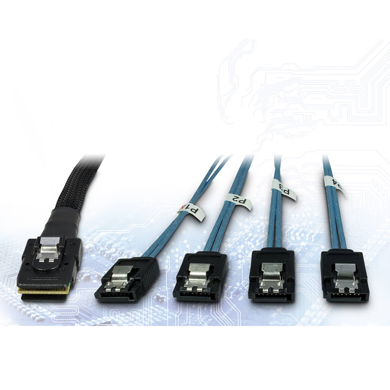 Inter-Tech Kabel SATA - SFF-8087 (gekreuzt) Kabel
