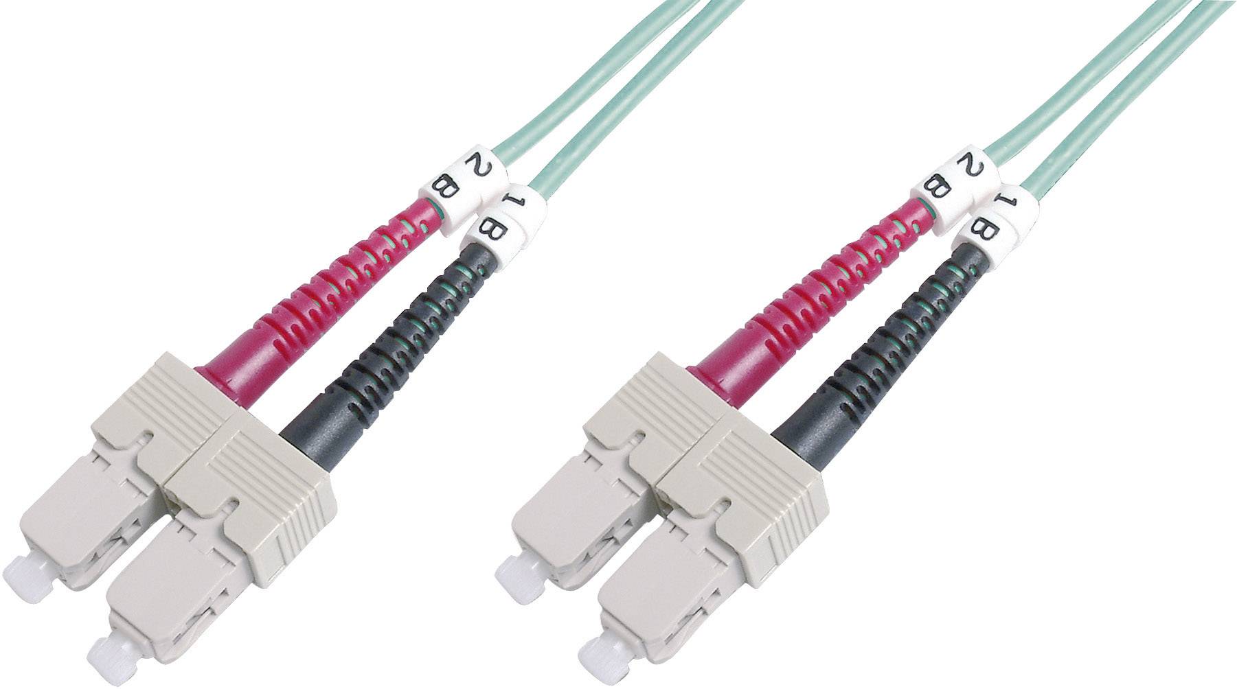 DIGITUS LWL Patchkabel SC -> SC 1.00m Multimode Duplex OM3 - DK-2522-01/3