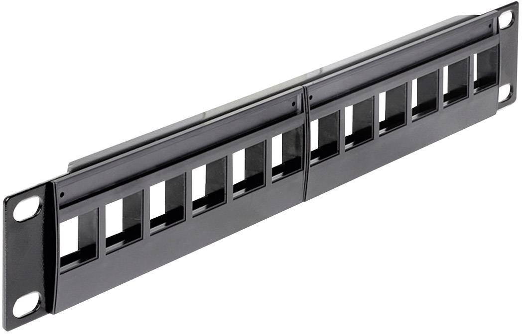 DELOCK Patchpanel 1HE 12 Keystone Ports schwarz DELOCK Patchpanel 1HE 12 Keystone Ports schwarz