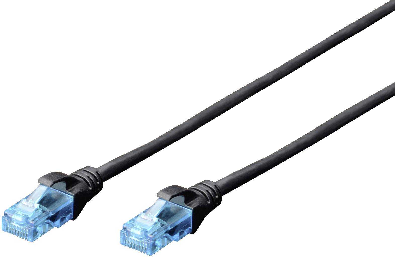 DIGITUS Patchkabel RJ45 U/UTP Cat5e 1.00m sch. Hebelschutz Polybeutel - DK-1512-010/BL