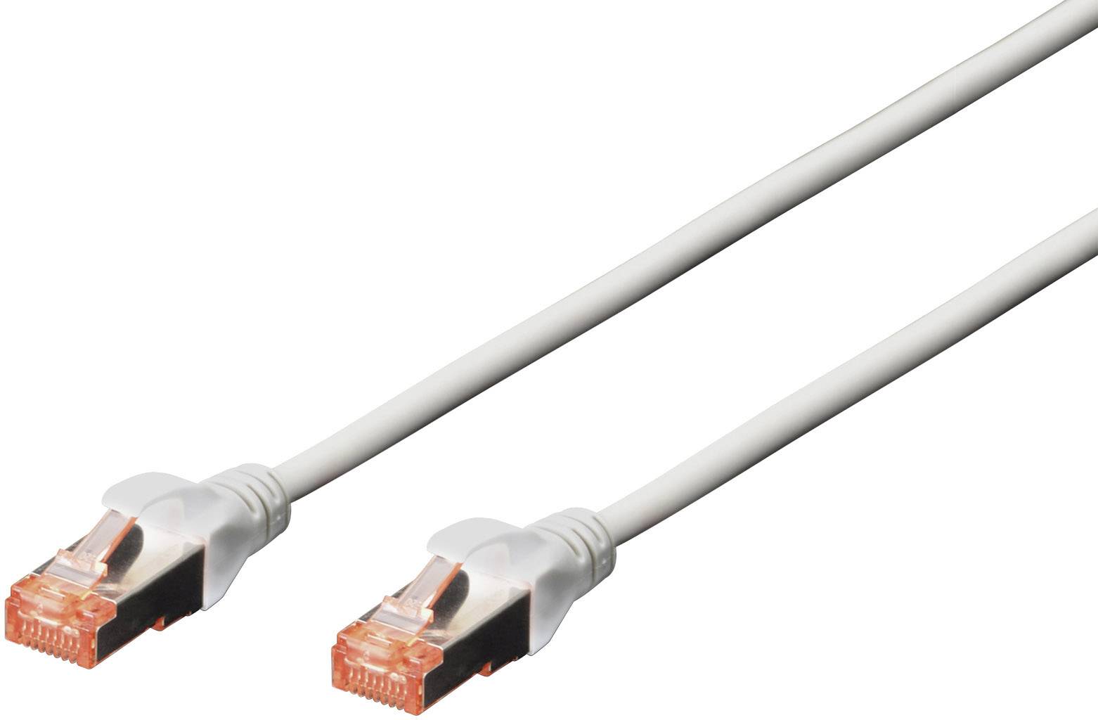 DIGITUS Patchkabel Cat6 S/FTP 2xRJ45 1.5m grau Hebelschutz Patchkabel RJ45