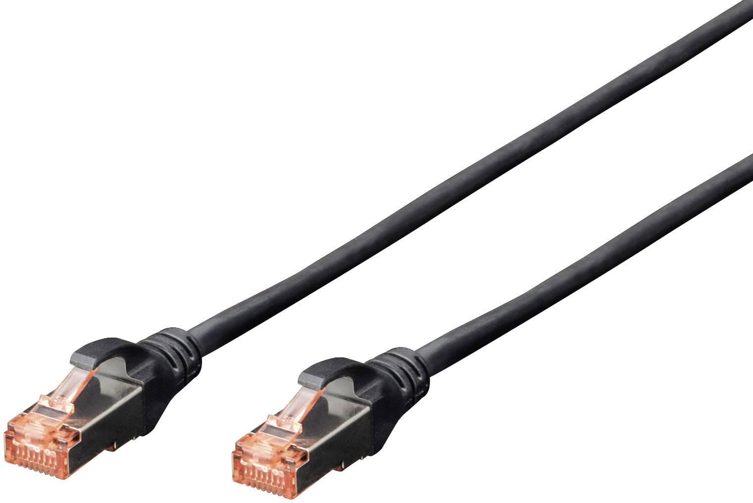 DIGITUS Patchkabel Cat6 S/FTP 2xRJ45 2.0m schw Hebelschutz Polybeutel
