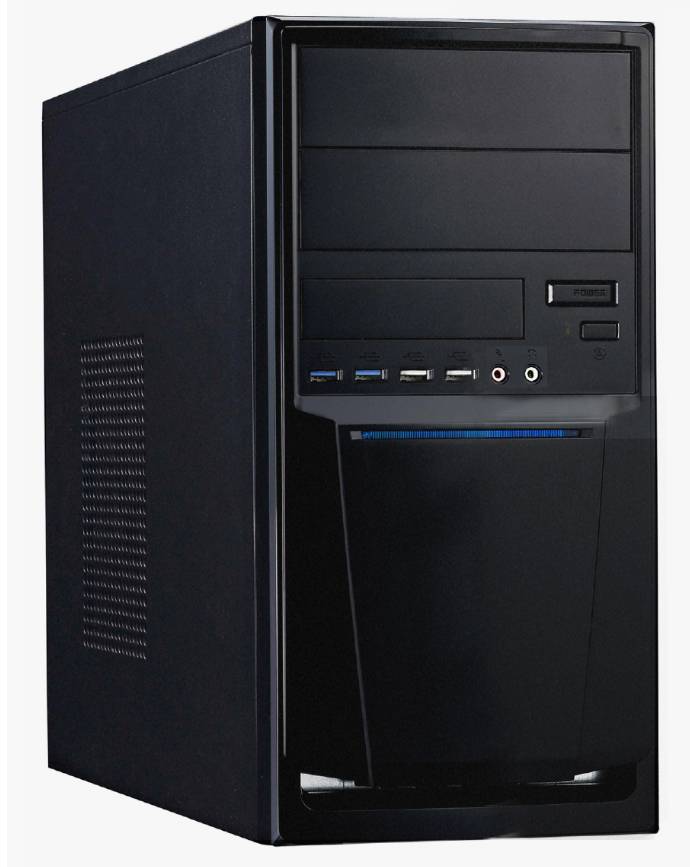 Linkworld PC Gehäuse Micro ATX 7271-23 USB 3.0 Schwarz Gehäuse