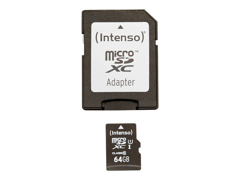 Intenso SD MicroSD Card 64GB SD-HC UHS-I retail Micro SD Karten