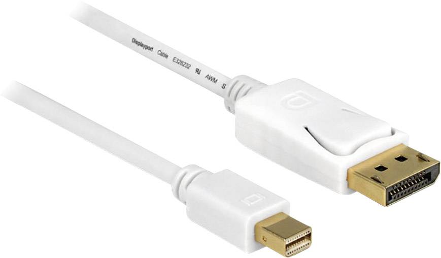 DELOCK Displayport Kabel mini DP -> DP St/St 1.00m weiß 4K - 83481