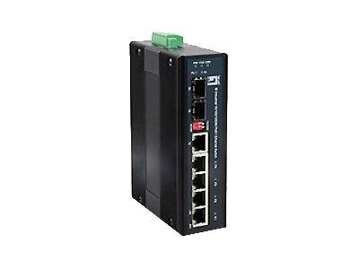 LevelOne Switch 4x FE IES-0610 2xGSFP 126W 4xPoE - IES-0610