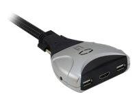LevelOne KVM Switch 0290 2-Port Kabel, HDMI, USB, Audio - KVM-0290