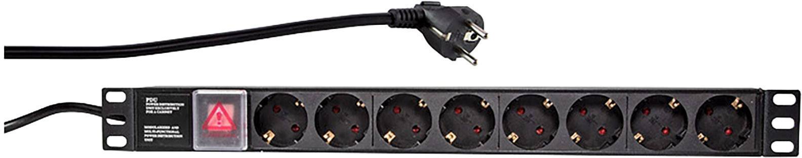Logilink Steckdosenleiste 19 8fach mit An/Aus Schalter - PDU8C01