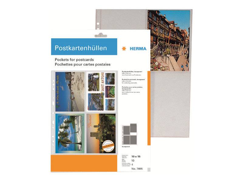 HERMA Postkartenhüllen 10x15 cm PapierBüroSchreibwar