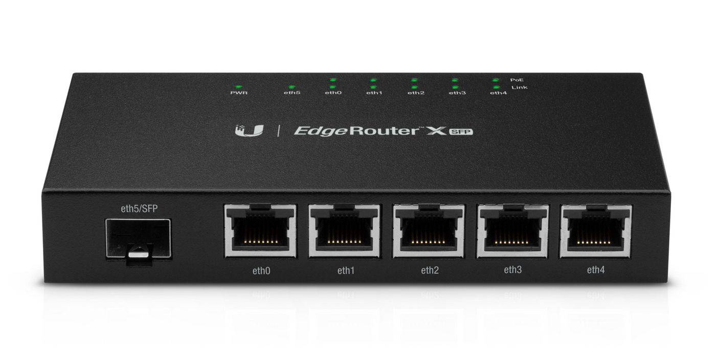 Ubiquiti EdgeRouter X, 5-port Gigabit Router, 1x SFP In