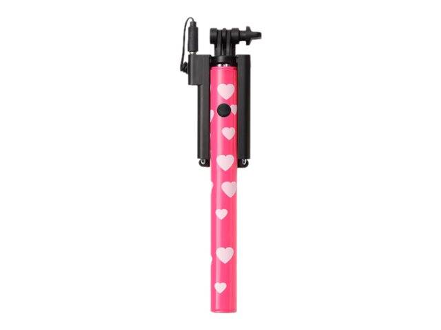 Ultron Selfie-Stick Hot Shot pink white heart