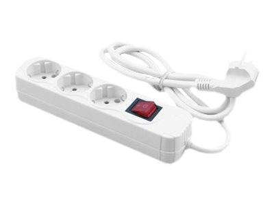 MediaRange Steckdosenleiste 3fach 1,4m KD-Sicherung,Schalter