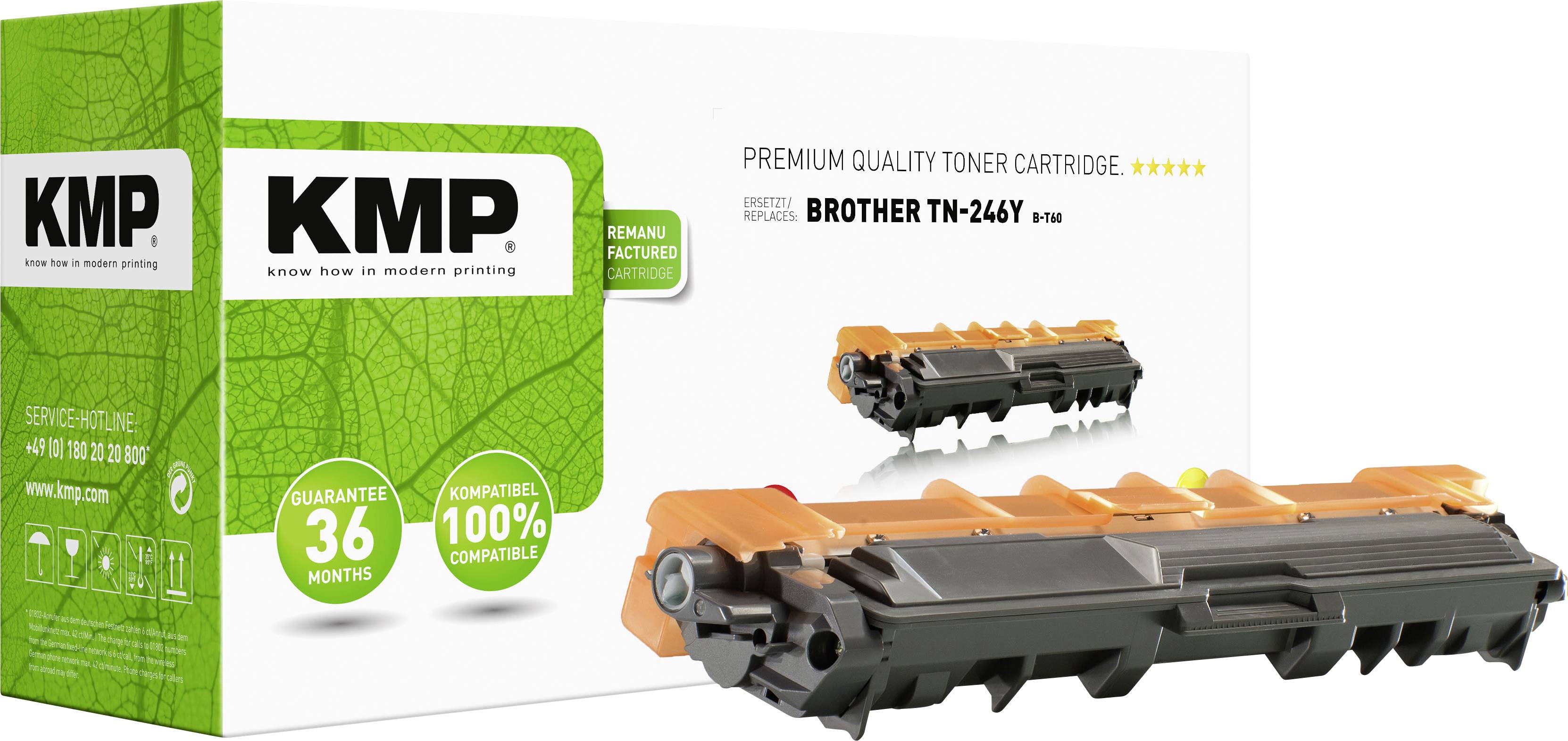KMP Toner Brother TN-246Y/TN246Y yellow 2200 S. B-T60 remanufactured