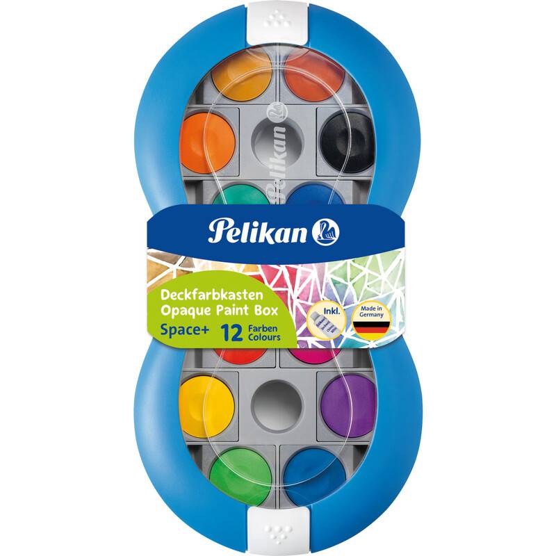 Pelikan Deckfarbkasten 735 SP/12 Space Blau 12 Farb + DW PapierBüroSchreibwar