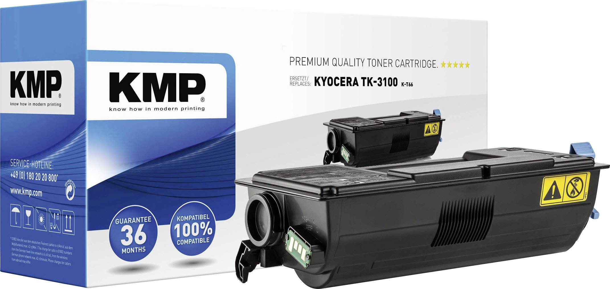KMP Toner Kyocera TK-3100/TK3100 black 16500 S. K-T66 remanufactured