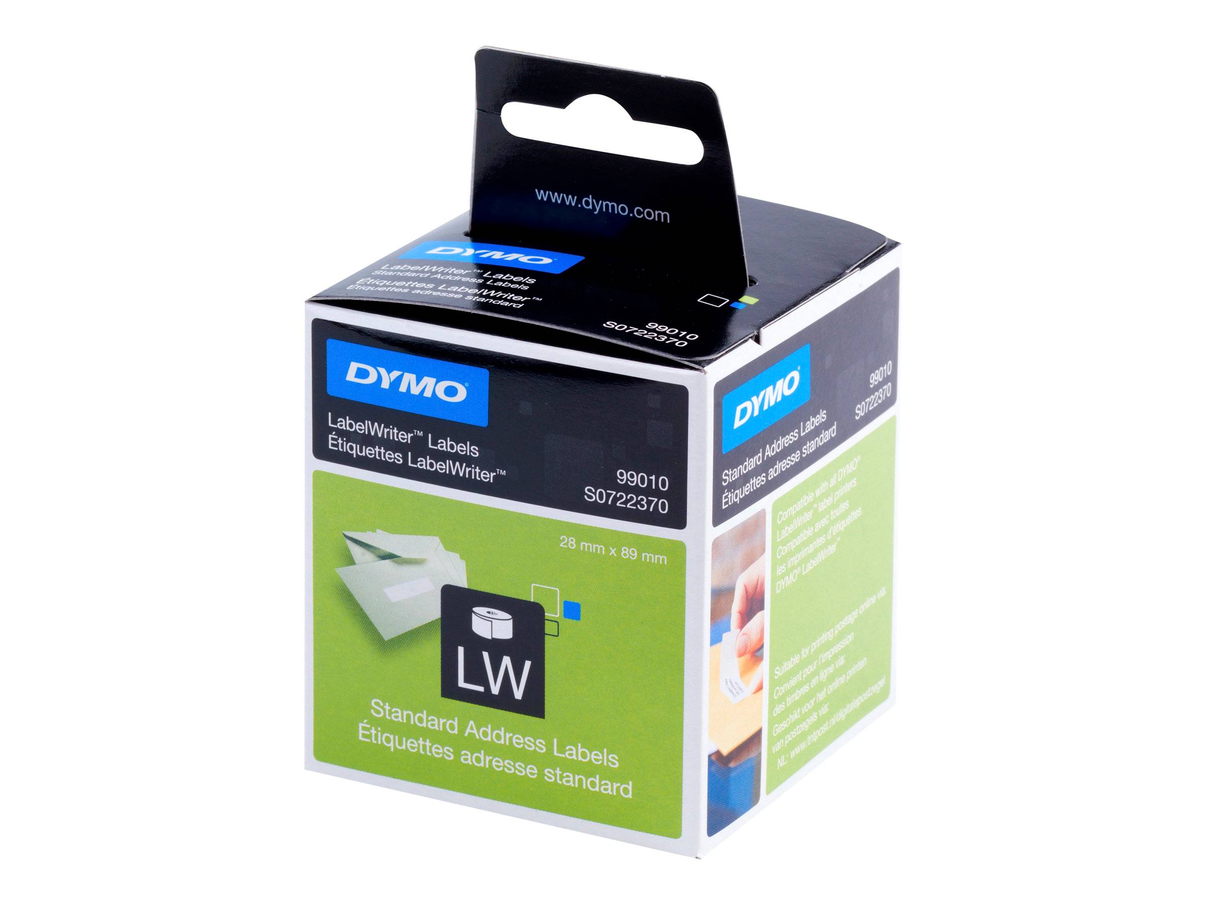 DYMO LW-Adressetiketten permanent 28x 89mm 2Rl 130St/Rolle DYMO LW-Adressetiketten permanent 28x 89mm 2Rl 130St/Rolle