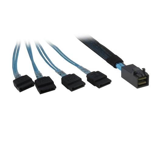 Inter-Tech Kabel SFF 8643 -> 4x SATA 0,5m Kabel