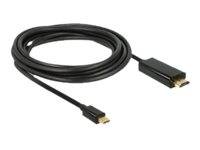 DELOCK Displayport Kabel mini DP -> HDMI St/St 3.00m schwarz - 83700