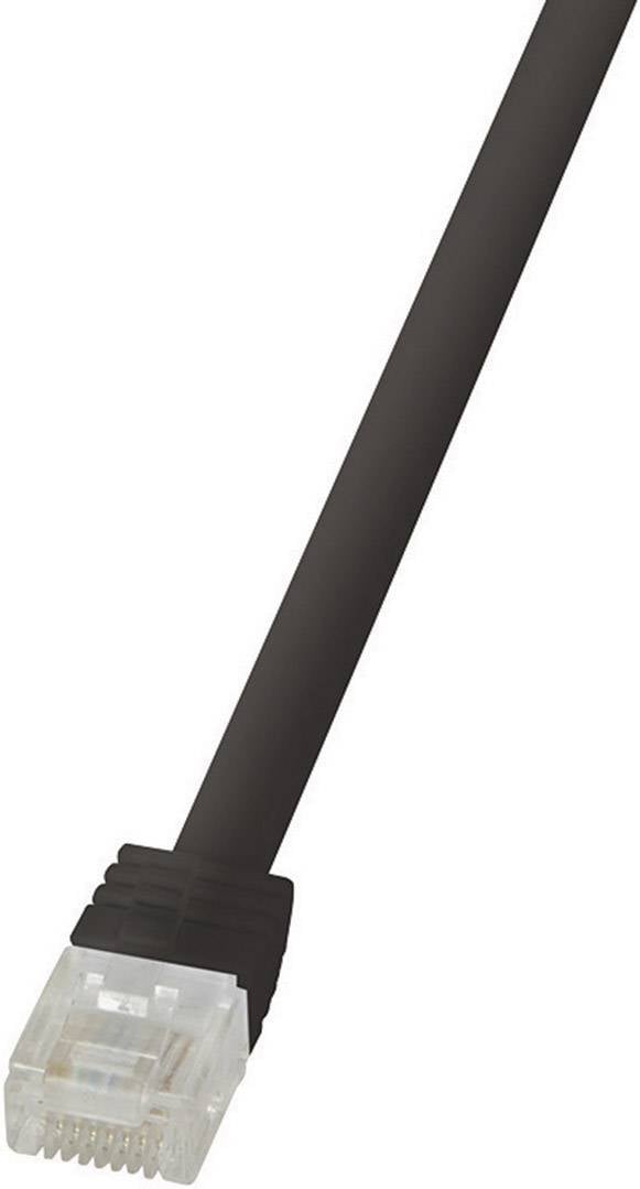 Logilink Flachpatchkabel RJ45 U/UTP Cat6 7.50m schwarz