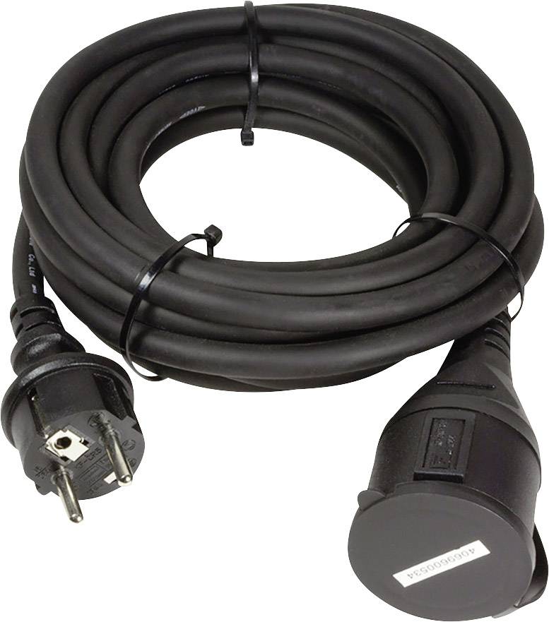 Logilink Strom-Verlängerungskabel 5m schwarz Stromkabel