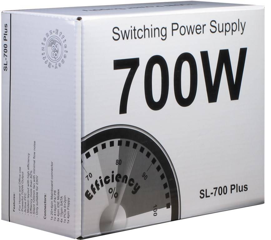 Inter-Tech Netzteil 700W SL-700 Plus 1x PCI-E
