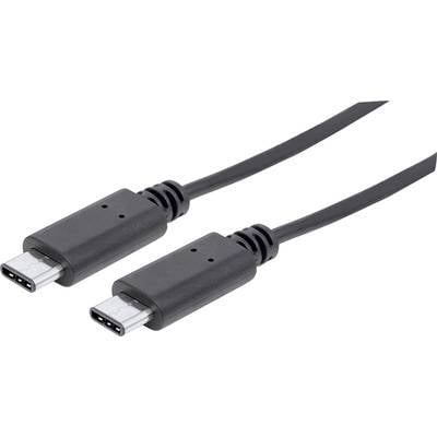MANHATTAN USB Kabel 3.1 C -> C St/St  1.00m 3 A     schwarz