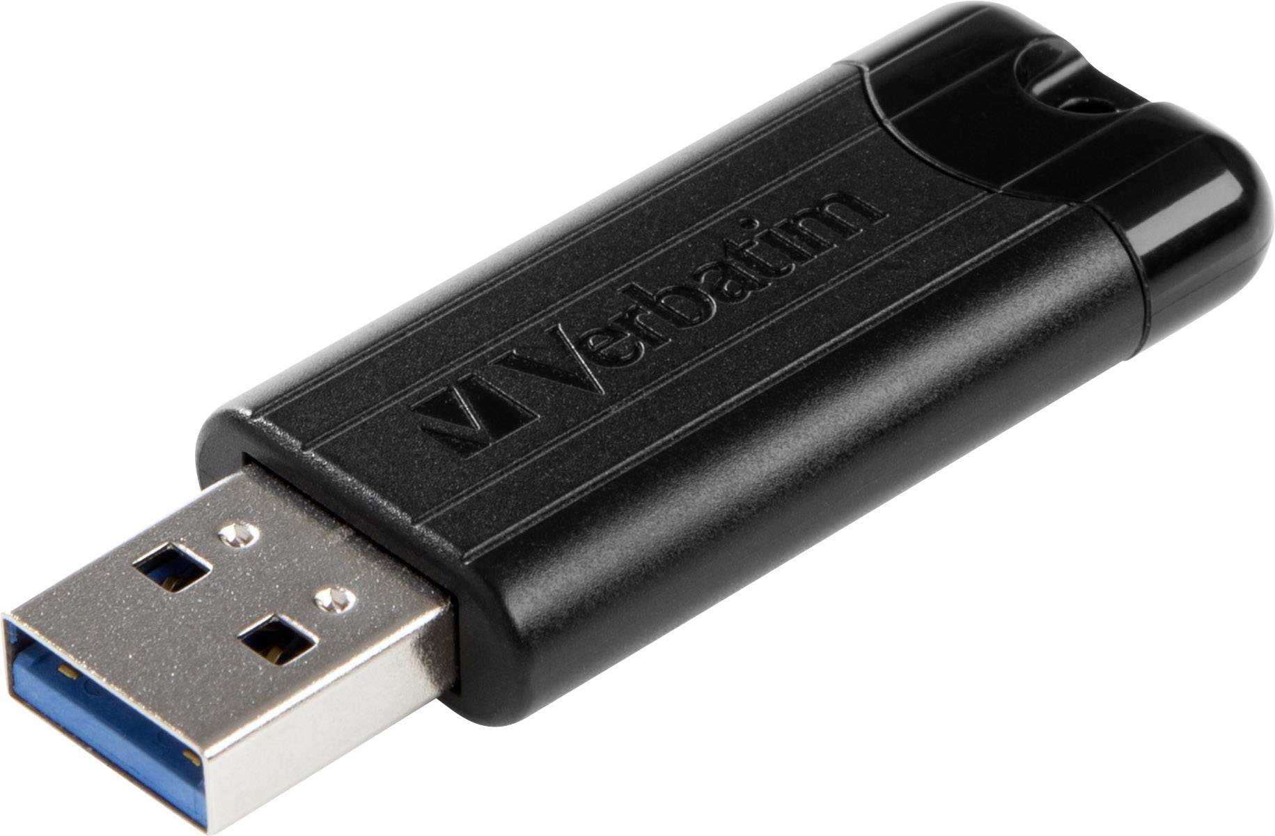 USB-Stick  64GB Verbatim 3.2 Pin Stripe Black retail