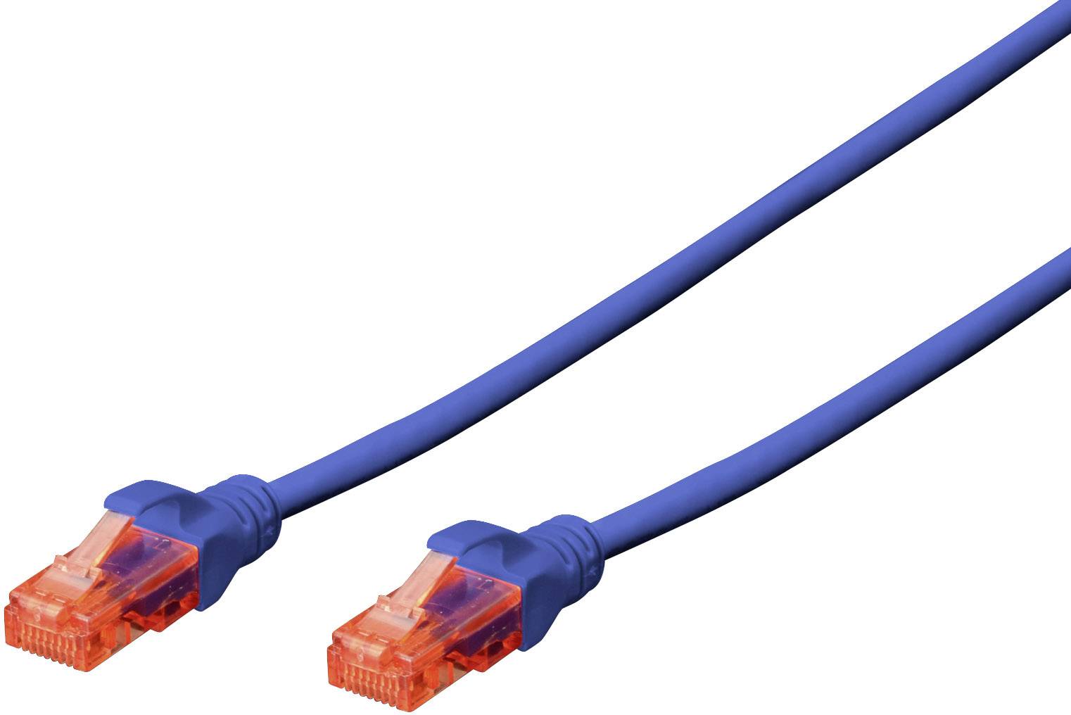 DIGITUS Patchkabel Cat6  U/UTP 2xRJ45  2.0m blau Hebelschutz Polybeutel Cat6 Kabel