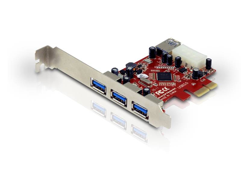 CONCEPTRONIC 4-Port PCI Express Card/ USB 3.0/ C4USB3EXI - C4USB3EXI
