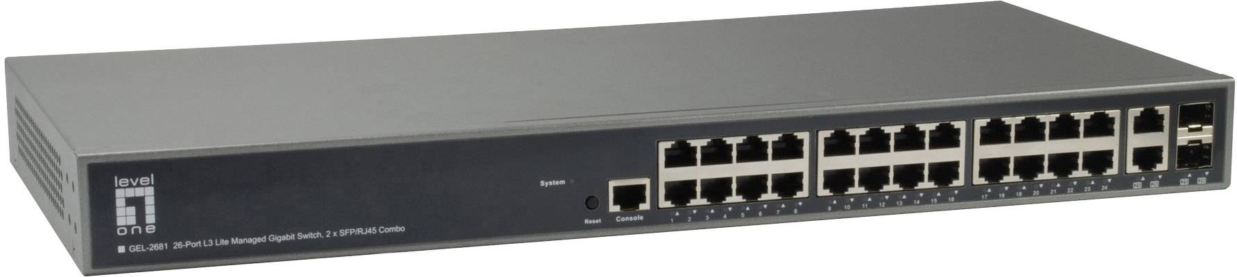LevelOne Switch 24x GE GEL-2681 2xGSFP 19 - GEL-2681