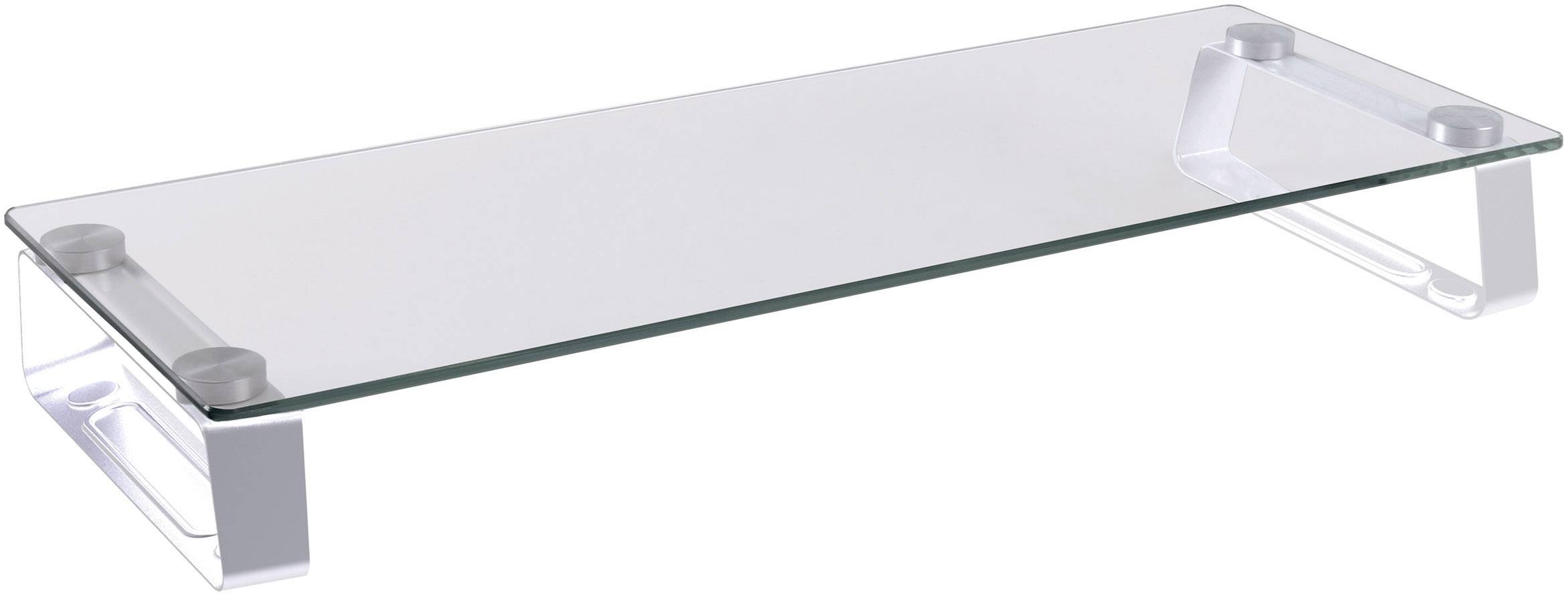 Logilink Monitorerhöhung /-tisch aus Glas, max. 20 kg Tischhalter für Monitor