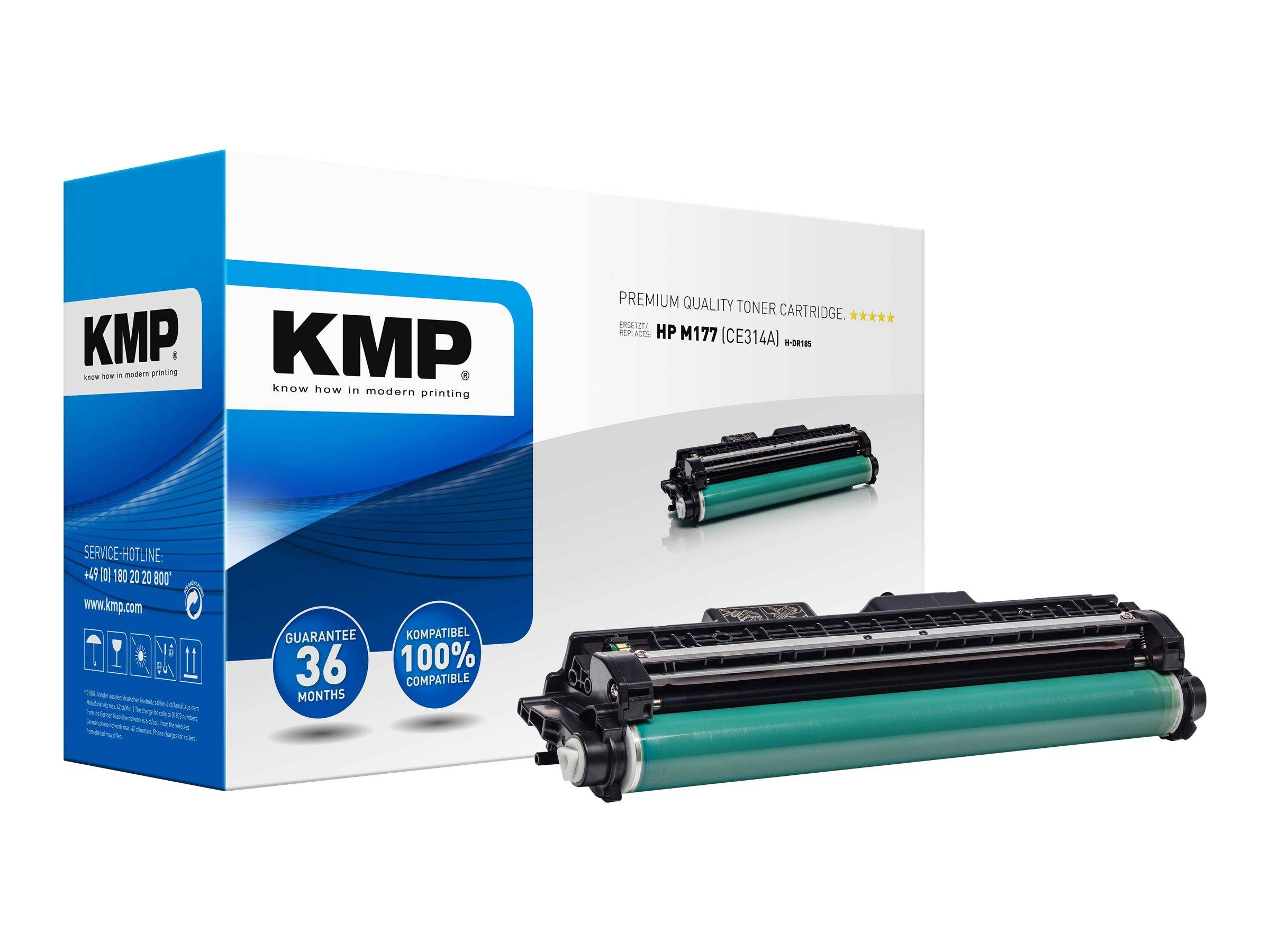 KMP Trommel HP CE314A black 14000 S. H-DR185 kompatibel Toner HP