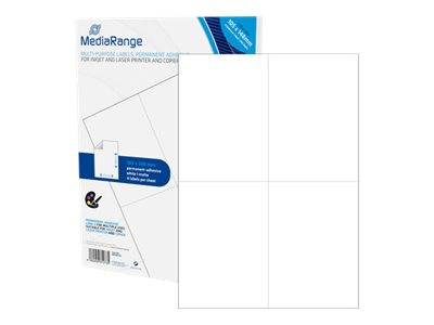 MediaRange Etiketten 105x148mm 200 St. stark haftend weiß MediaRange Etiketten 105x148mm 200 St. stark haftend weiß