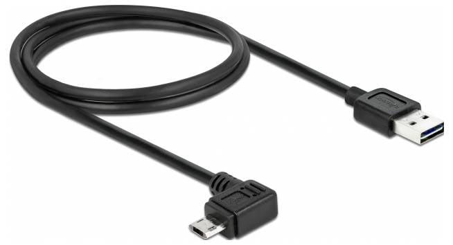 DELOCK USB Kabel A -> micro B St/St 1.00m 90°gew. sw