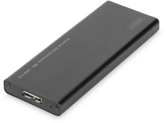 DIGITUS Externes Gehäuse M.2 SATA SSD Alu schwarz - DA-71111