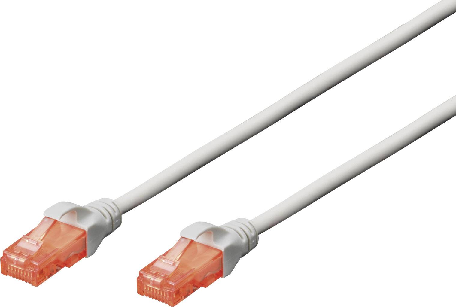 DIGITUS Patchkabel Cat6 U/UTP 2xRJ45 20.0m grau Hebelschutz Patchkabel RJ45